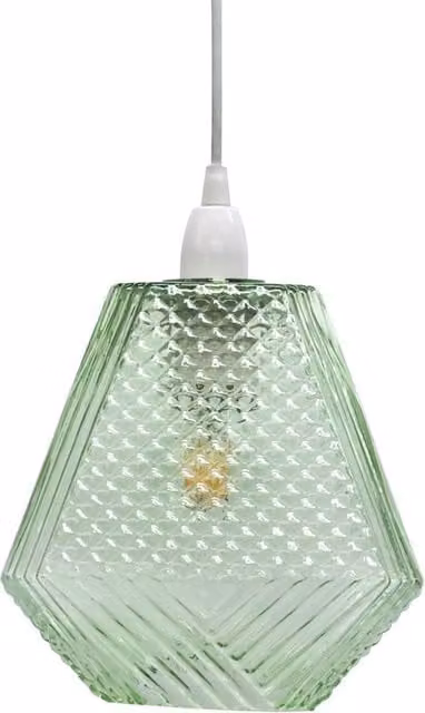 First Choice Lighting Lens Green Glass Dome Pendant Shade with Clip-On Easy Fit Design – 1