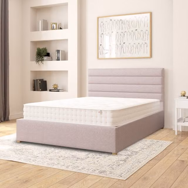 Aspire Kelly Upholstered Fabric Ottoman Storage Bed in Grey, 180 x 200 cm