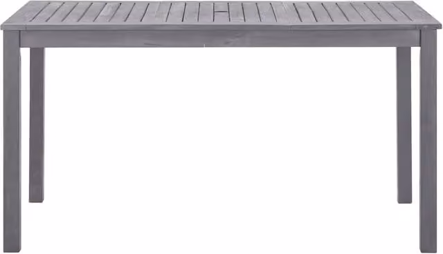 Berkfield Home Grey Wash Rectangular Garden Table in Solid Acacia Wood W: 140 cm, D: 80 cm, H: 74 cm – 1