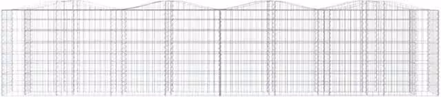 Berkfield Home Arched Gabion Raised Bed in Silver Galvanised Steel, W: 400 cm, D: 50 cm, H: 100 cm – 1
