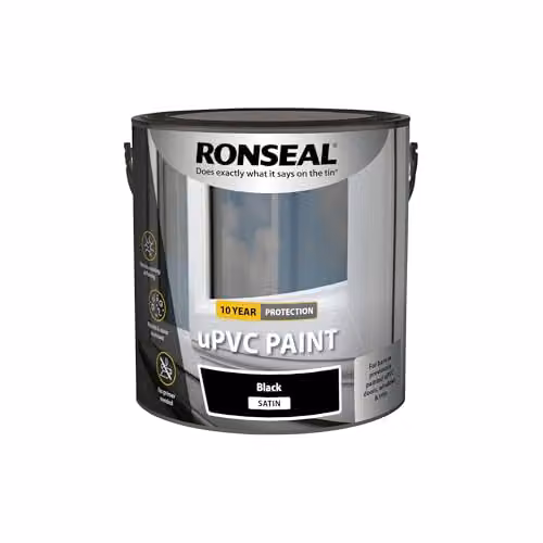 Ronseal uPVC Paint Black Satin 2.5 l – 2