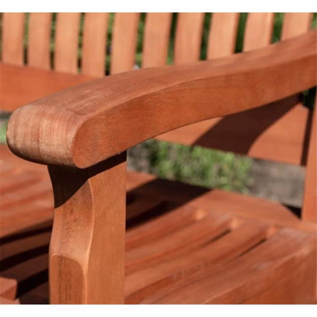 Cheshire 3 Seater Classic Wooden Garden Bench in Brown – 2