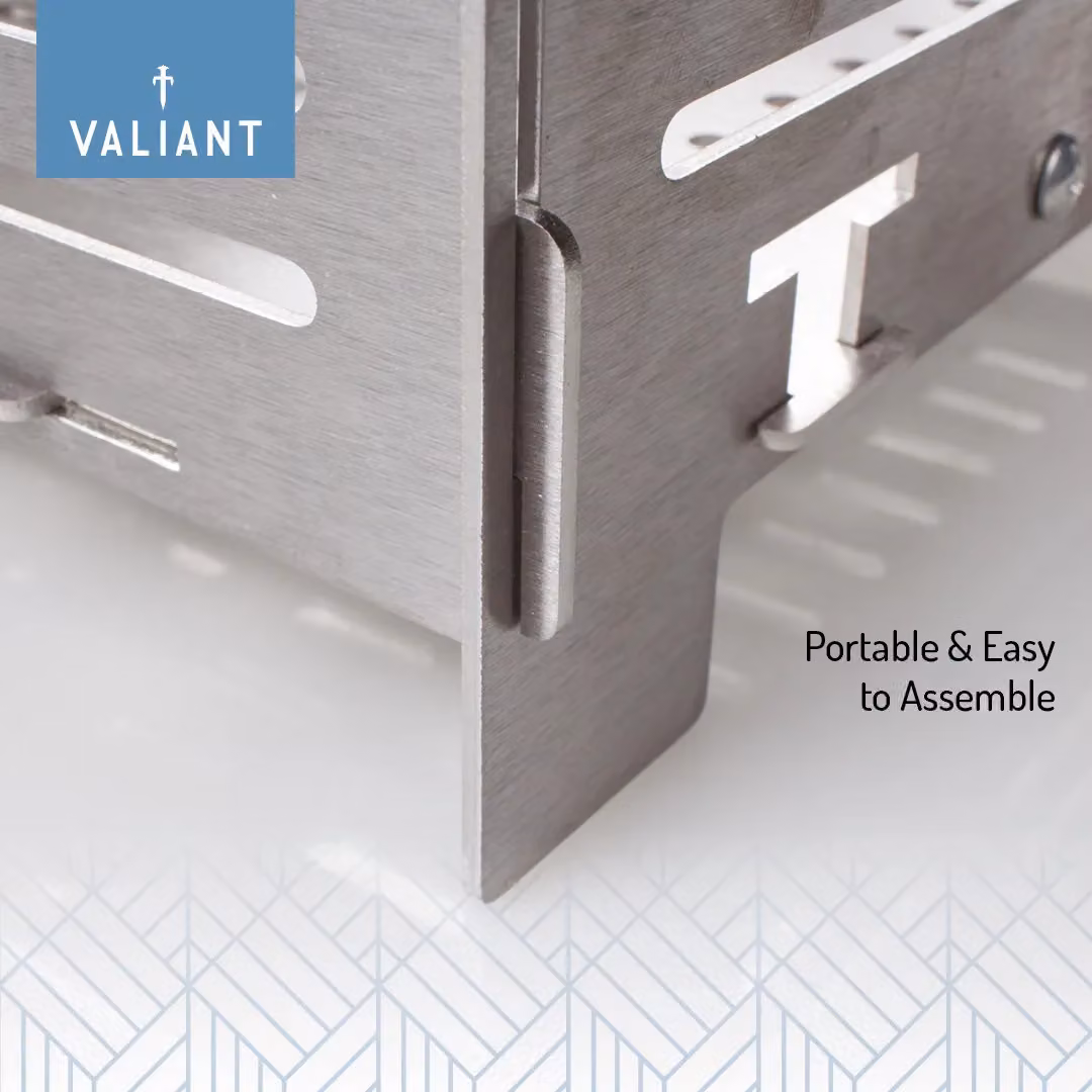 Valiant Pellet Burner Basket Box in Metallic Silver for Wood Burning Stoves and Fireplaces – 6