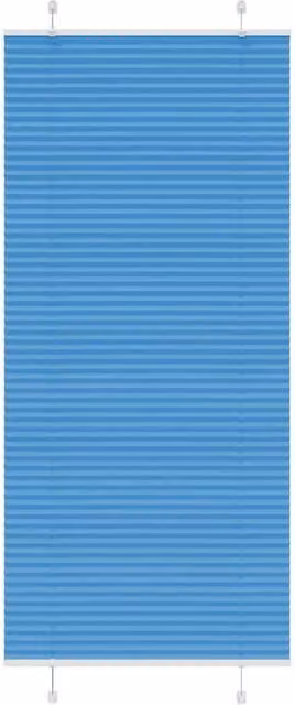 Berkfield Home Single Pleat Blue Polyester Semi-Transparent Corded Blind, W: 100 cm, H: 200 cm – 1