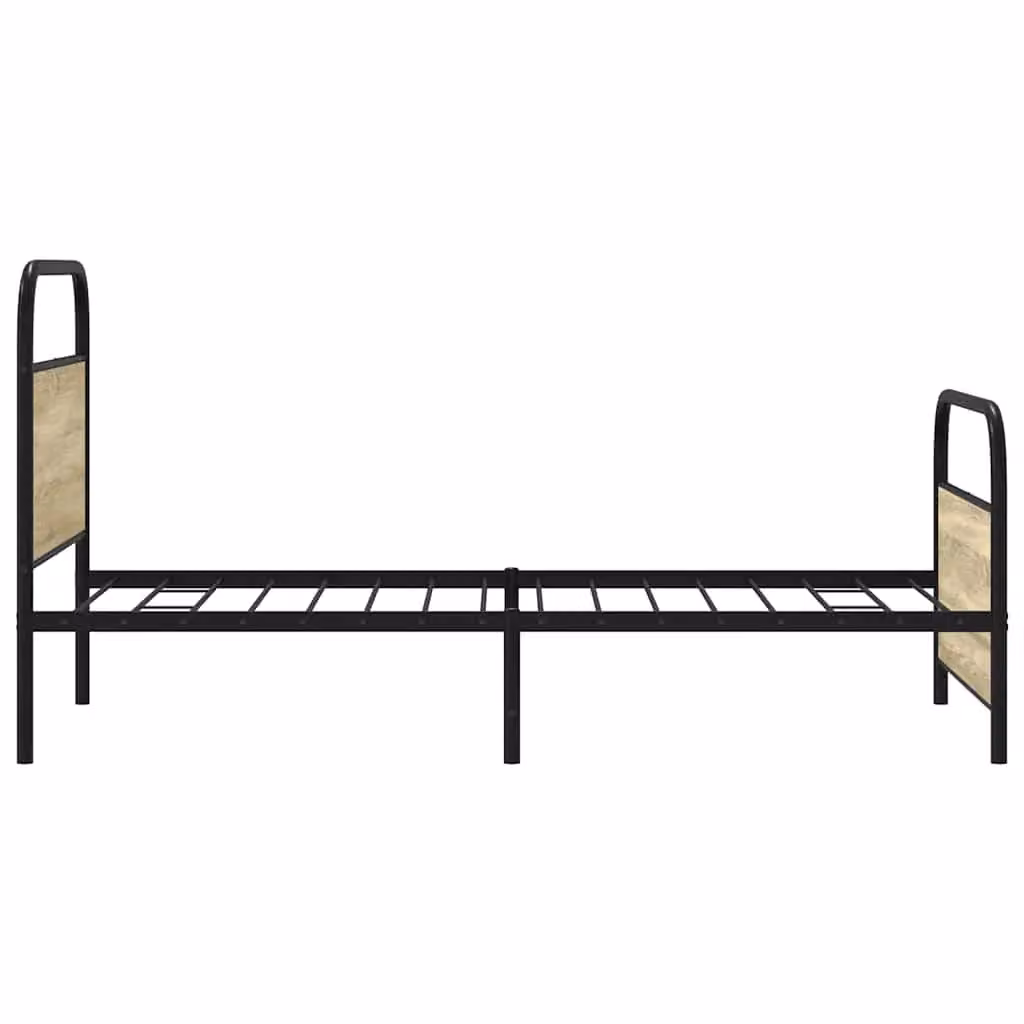 Berkfield Home Sonoma Oak Bed Frame in Brown, W/D/H: 100 x 190 cm – 3
