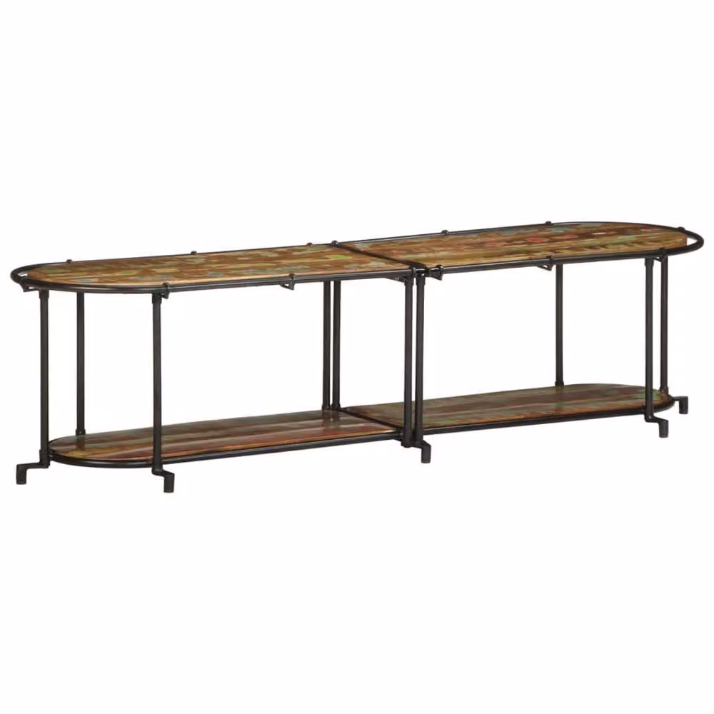 Berkfield Home Industrial TV Cabinet in Brown Solid Reclaimed Wood, W/D/H: 160 x 42 x 40 cm – 2