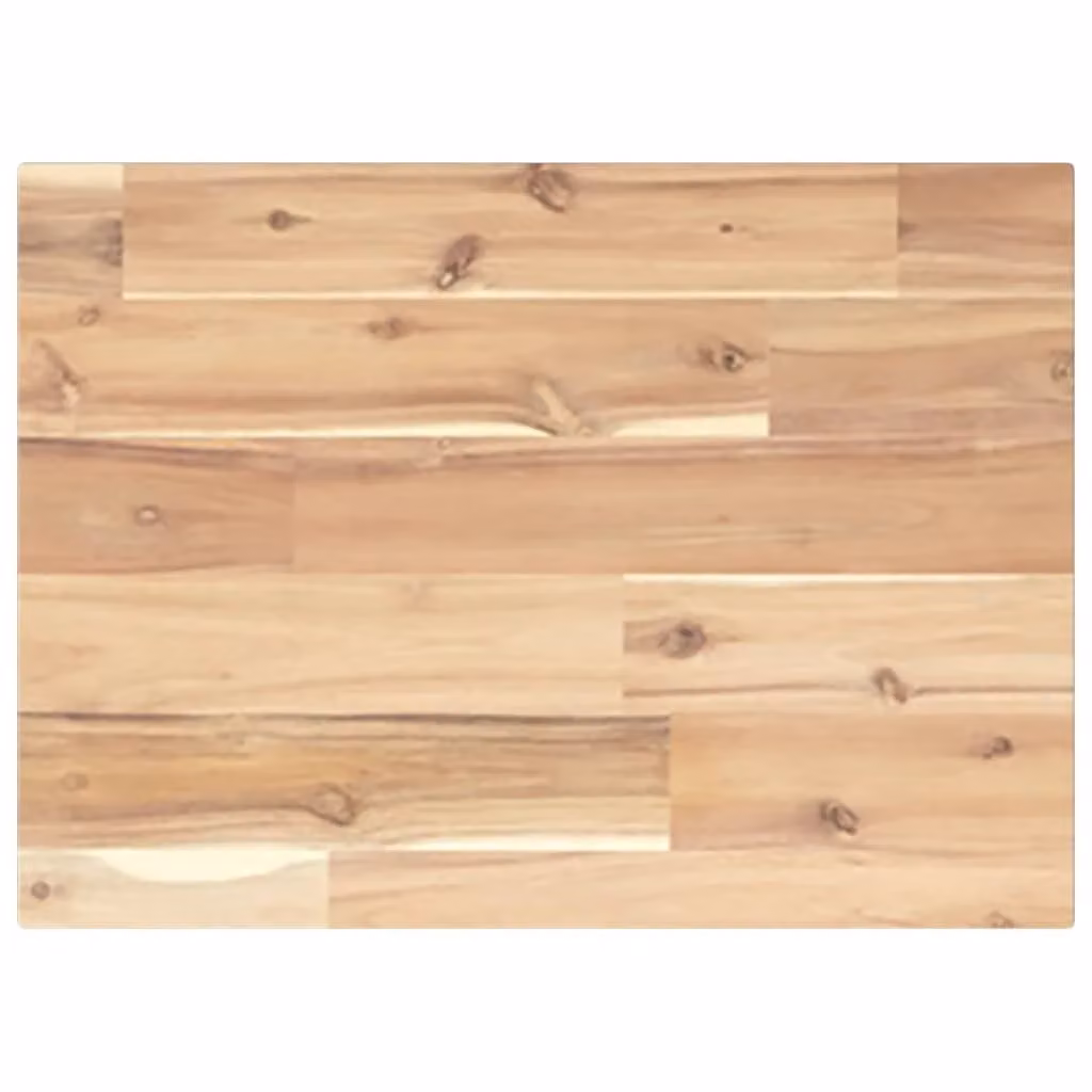 Berkfield Home Floating Shelf in Brown Untreated Solid Acacia Wood, W/D/H: 60 x 30 x 2 cm
