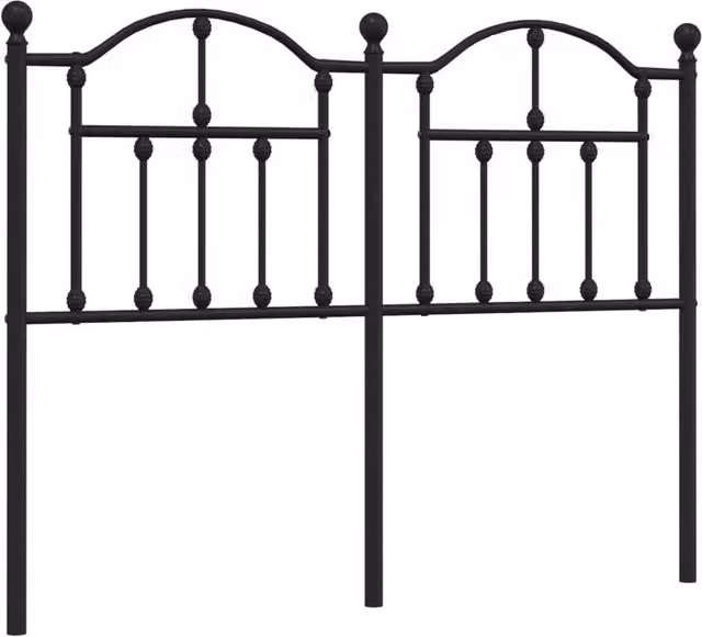 Berkfield Home Classic Metal Headboard in Black, Width: 120 cm – 1