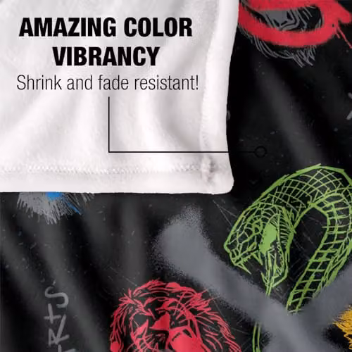 LOGOVISION Harry Potter Graffiti Pattern Fleece Blanket, Multicolour and White, W: 152 cm, D: 127 cm – 3