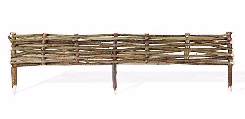 Primrose Pack of 2 Woven Hazel Hurdle Garden Lawn Edging and Perimeter Border Screening in Brown