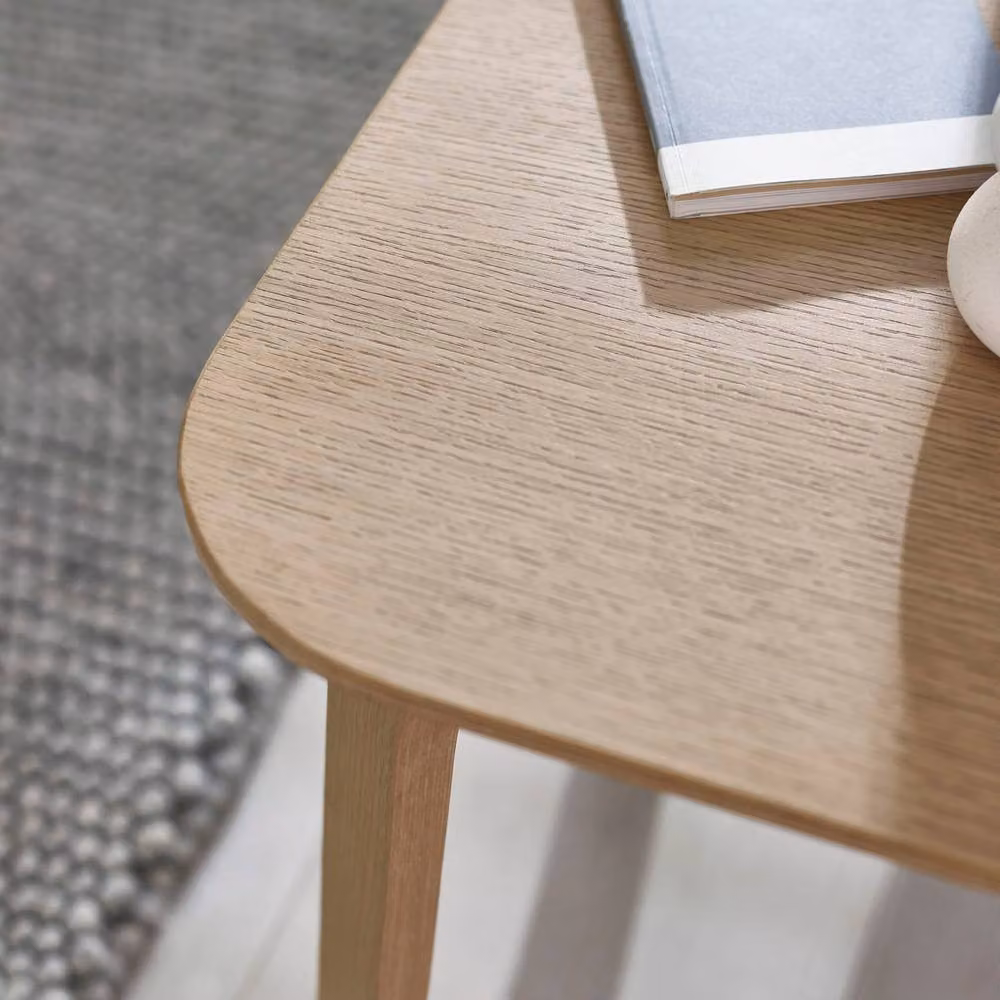 Cheshire Skara Contemporary Scandinavian Side Table in Beige Wood – 3