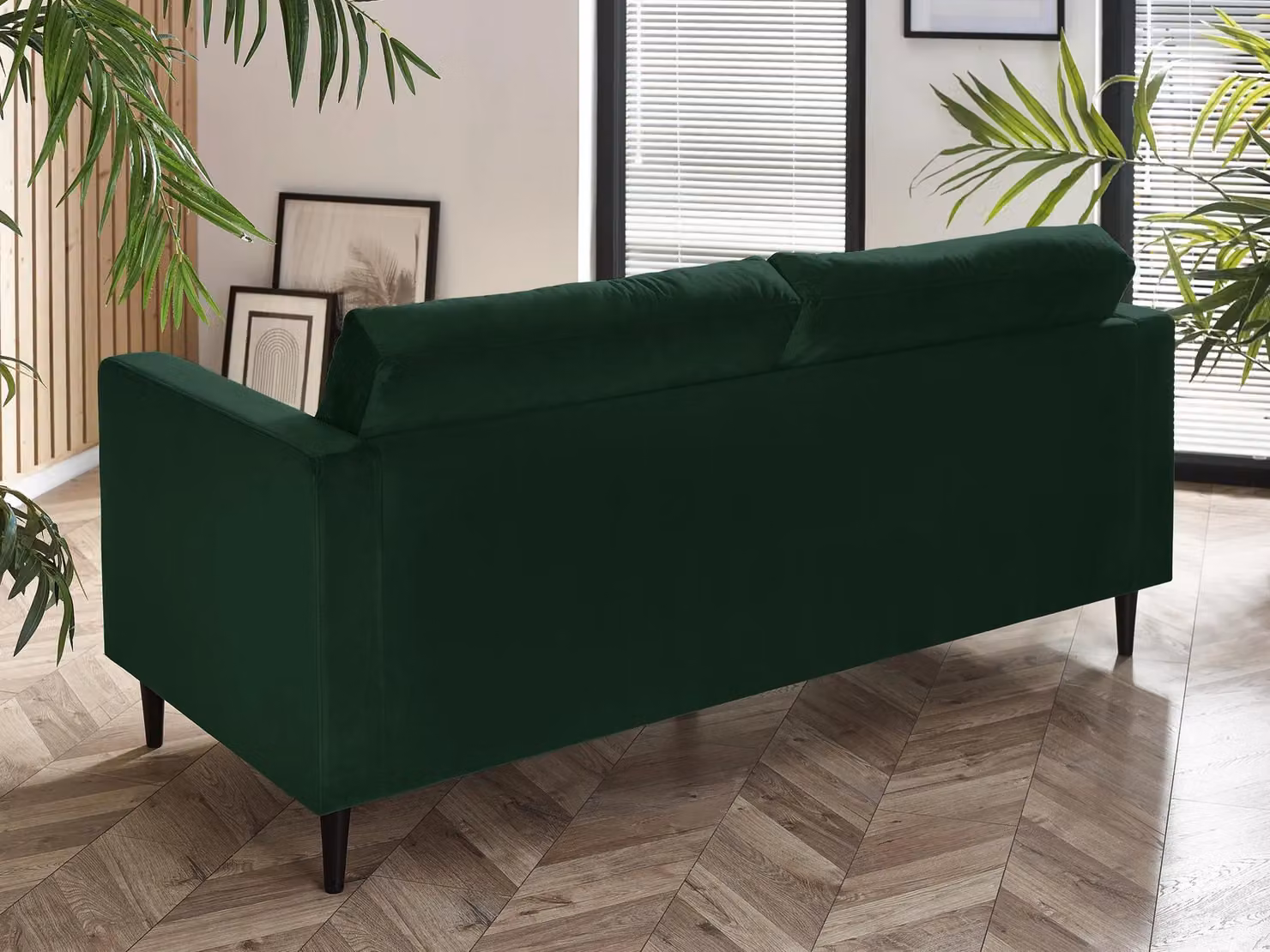 FurnitureboxUK Jade 3-Seater Modern Velvet Sofa with Solid Wood Frame in Green – 3