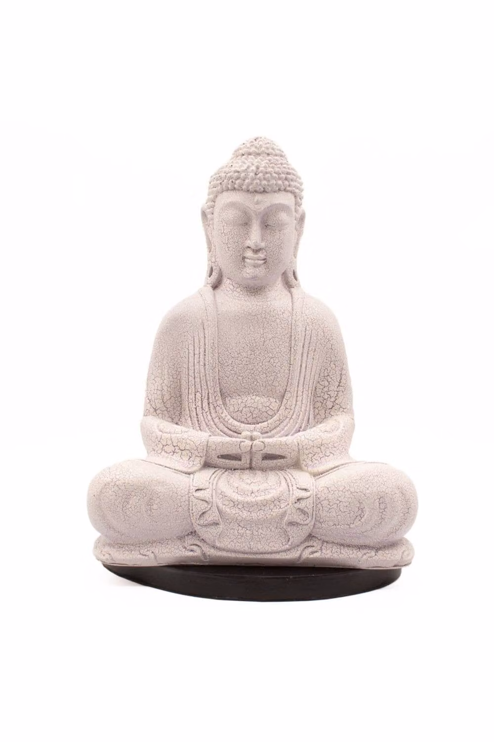 KDMD Lavender Crackle Meditation Buddha Lamp with Oval Stand in Purple Glass – 2