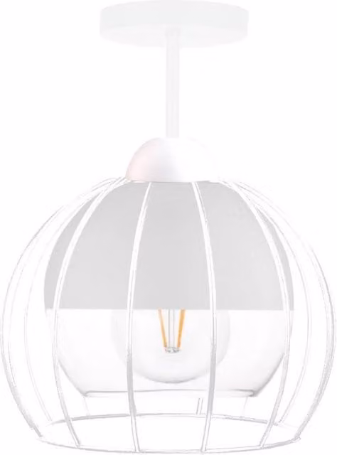 Netlighting Solo Semi Flush Ceiling Light, White, Diameter: 20 cm, 1x E27