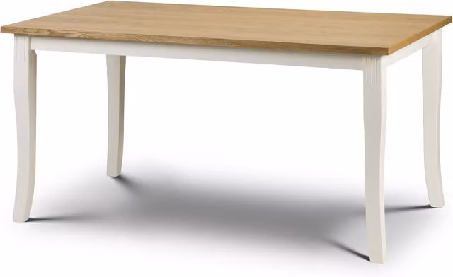 Julian Bowen Davenport Rectangular Oak Dining Table in White