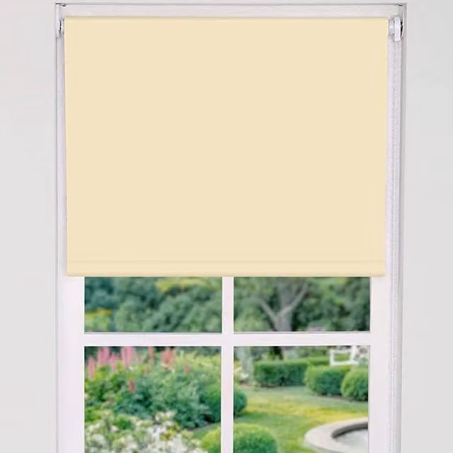 NewEdgeBlinds Thermal Blackout Roller Blinds in Beige, Width: 125 cm