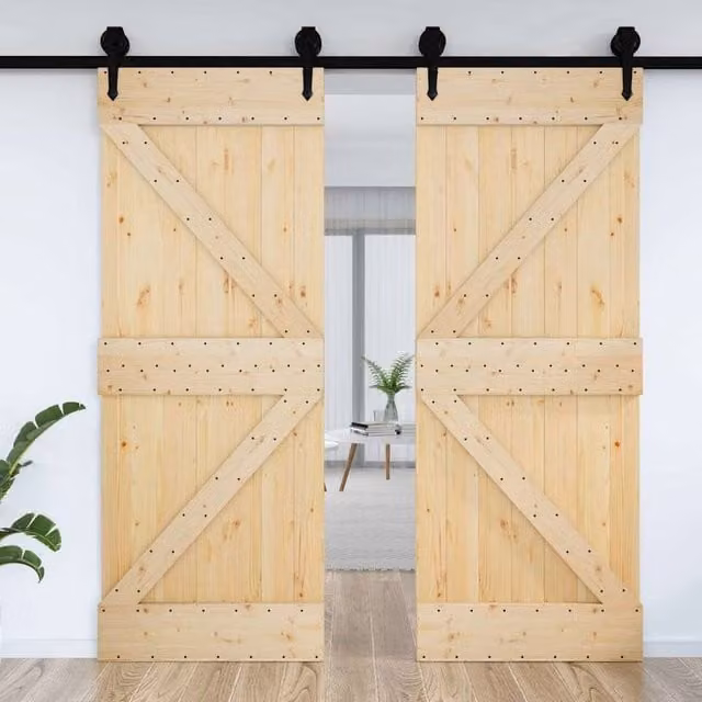 Berkfield Narvik Solid Pine Interior Door in Beige, W: 70 cm, H: 210 cm