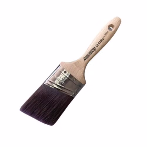 Arroworthy Classic Semi-Oval Angle Beaver Tail Synthetic Paint Brush, Brown, 2.5 inch