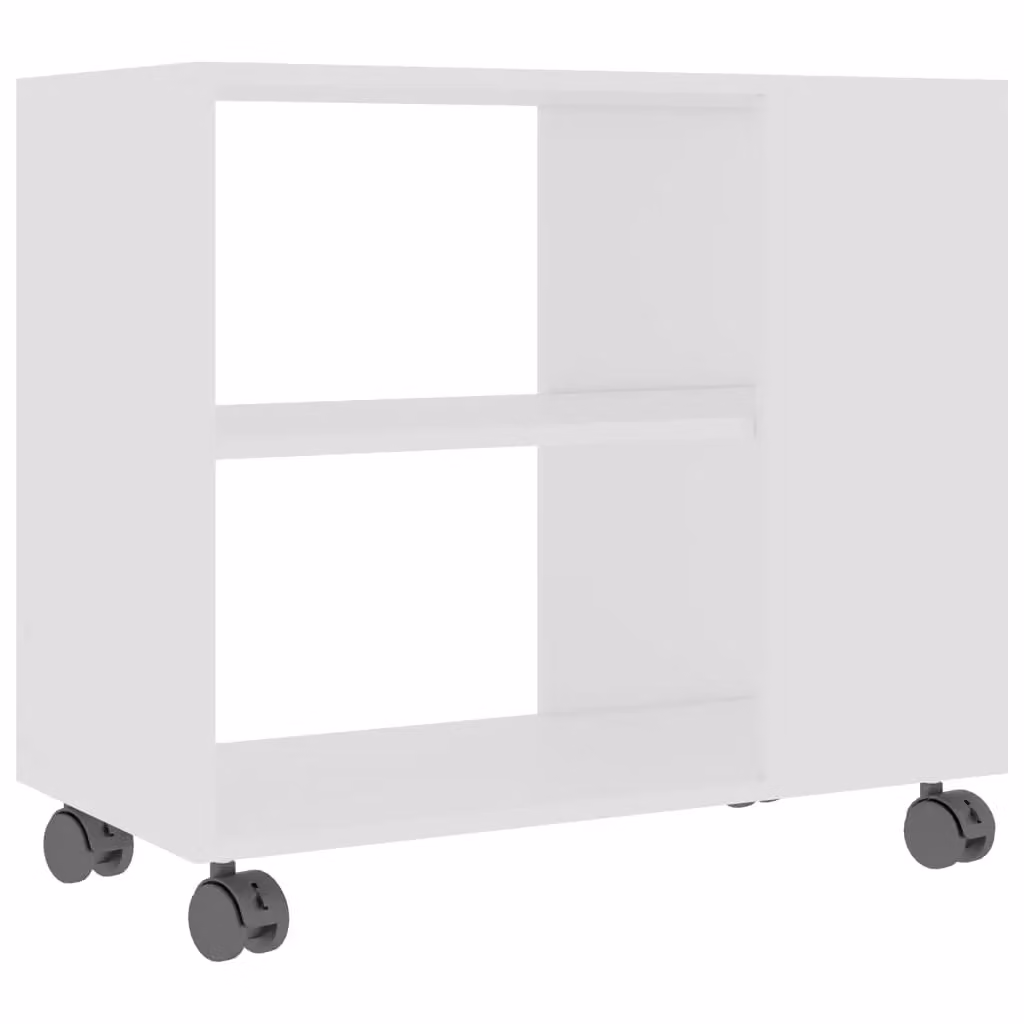 Berkfield Home White Side Table in Composite Wood W/D/H: 70 x 35 x 55 cm – 2