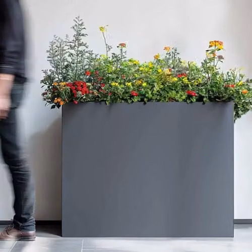 Access Garden Products Galvanised Steel Trough Planter, Grey, W: 25.0 cm, D: 90.0 cm, H: 60.0 cm – 4