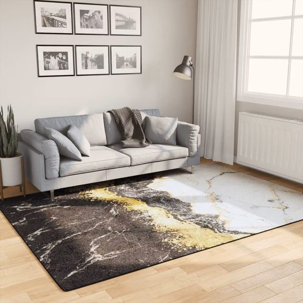 Berkfield Home Washable Multicolour Round Anti Slip Rug, Diameter: 160 cm – 2