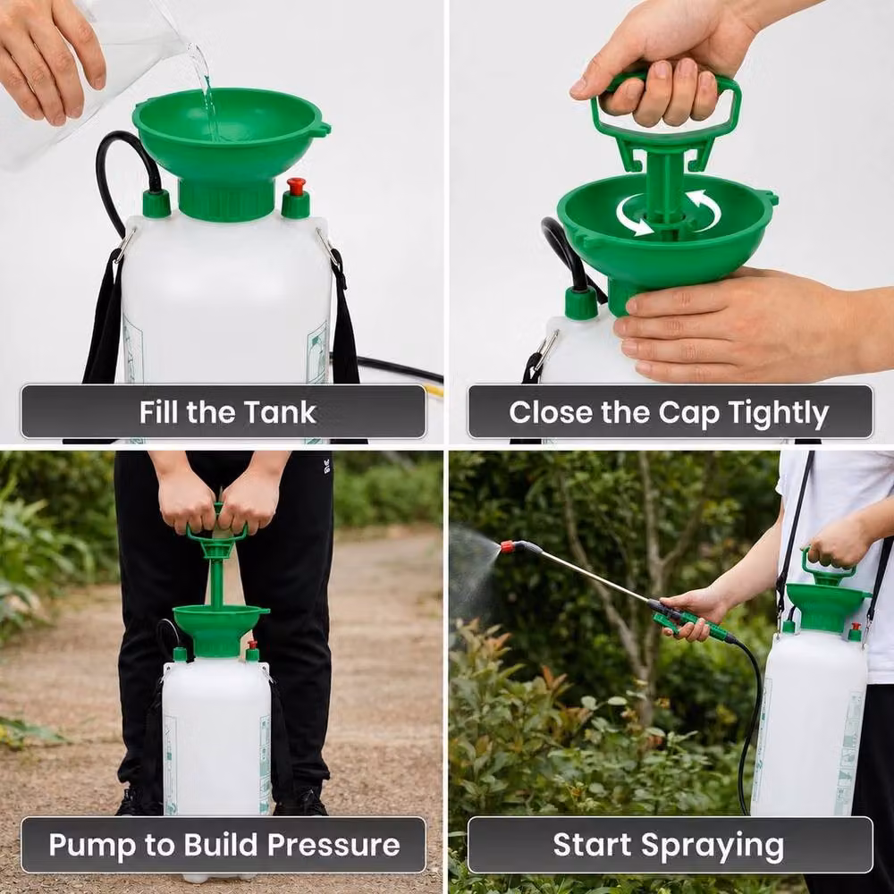 SPETLEK Manual Garden Pressure Sprayer, White, 8 l – 4