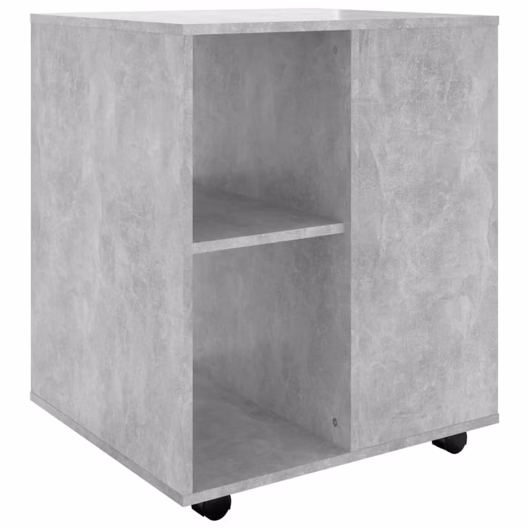 Berkfield Home Rolling Cabinet in Concrete Grey, W/D/H: 60 x 53 x 72 cm