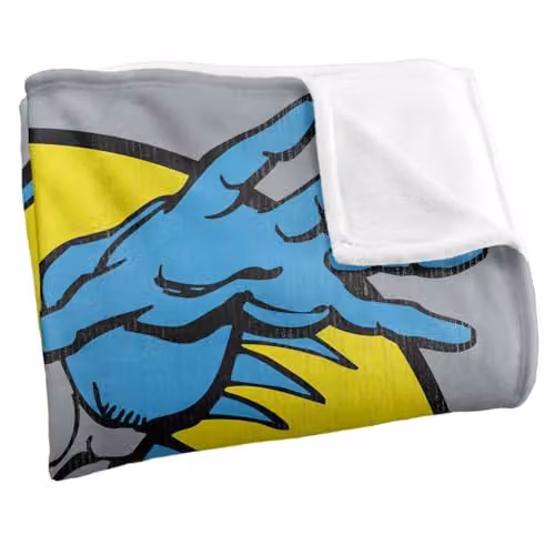 LOGOVISION Batman Vintage T-Shirt Super Soft Silky Touch Fleece Throw Blanket, Multicolour, W: 152.4 cm x D: 152 cm – 2