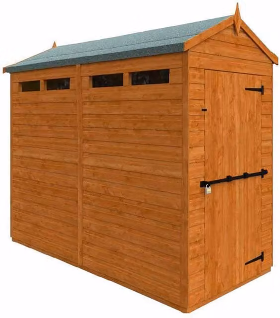 Buttercup Farm 8x4 Flex Apex Security Chicken Coop in Burnt Orange, W: 115 cm, D: 238.8 cm, H: 219.2 cm