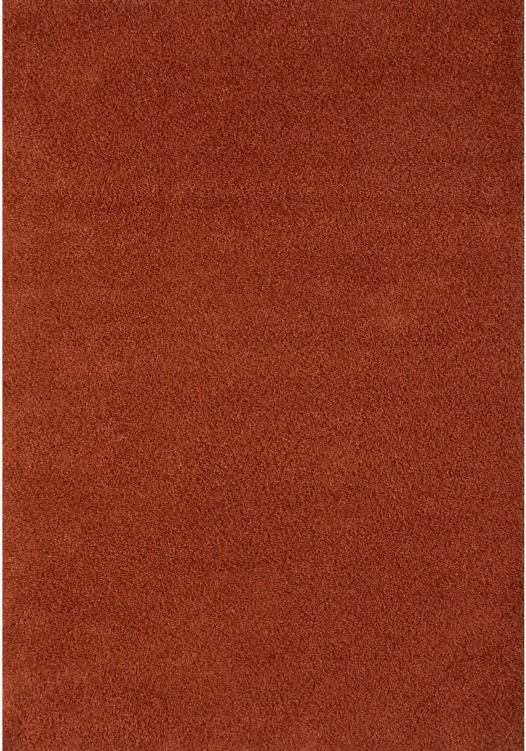 THE RUGS Terra Plain Soft High Pile Shaggy Rug, Terracotta, W: 120 cm, D: 170 cm – 2