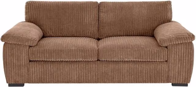 SOFASELECTION UK Amalfi 2 Seater Jumbo Cord Upholstered Sofa in Black and Beige