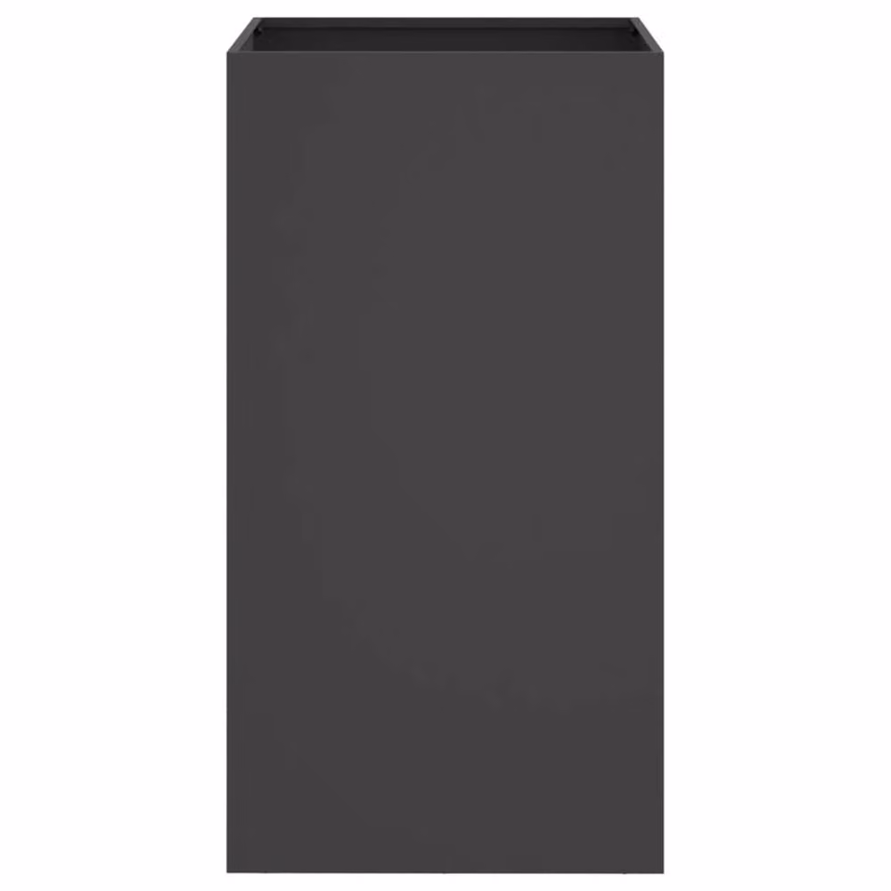 Berkfield Home Steel Planter Tub, Black, W/D/H: 42 x 38 x 75 cm – 3