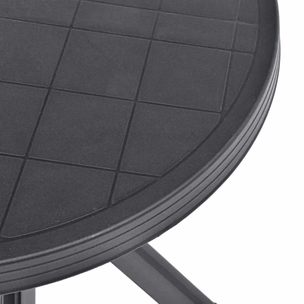 Berkfield Home Bistro Table in Anthracite and Black Plastic, Diameter: 70 cm – 3