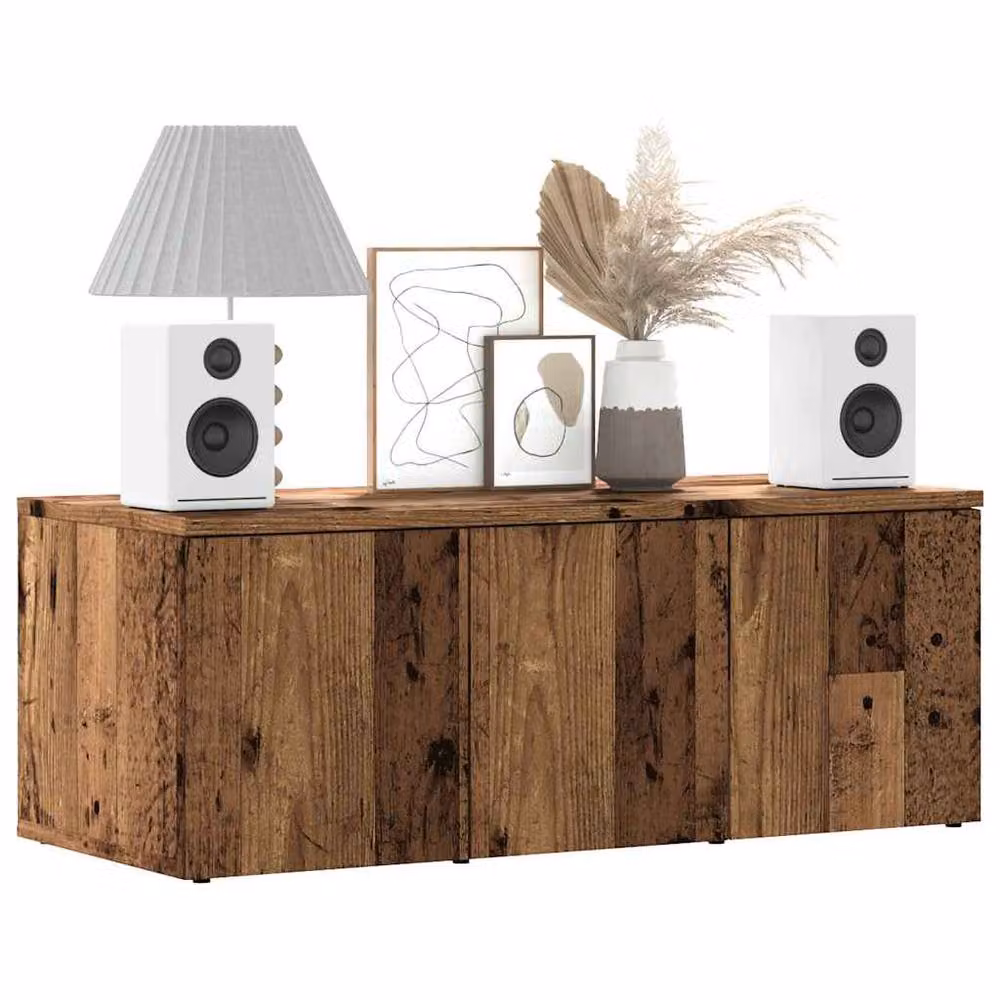 Berkfield Home Rustic Old Wood TV Cabinet in Brown, W/D/H: 80 x 34 x 30 cm – 2