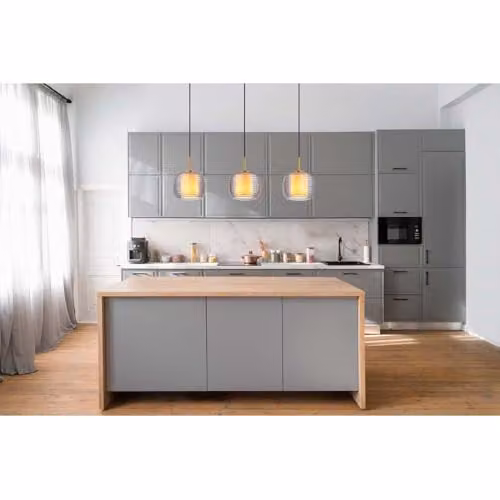 Globo Lighting Modern Sphere Pendant Lamp in Black and Grey Glass with Height: 150 cm – 2