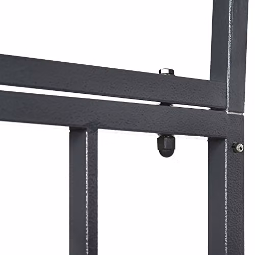 Outsunny Metal Garden Arch with Double Gates and Trellis for Climbing Plants, Grey, H: 206 cm, W: 114 cm, D: 50 cm – 6