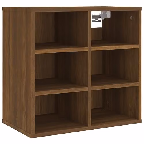 vidaXL Set of 2 Modern Wall-Mounted Shoe Cabinets in Brown, W/D/H: 52.5 x 30 x 50 cm – 5