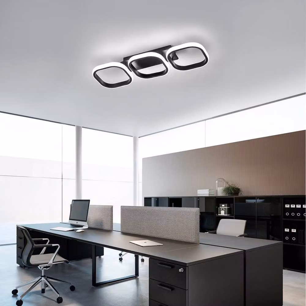 Pheashine Black Square LED Ceiling Light, 32W, 6500K Cool White – 3