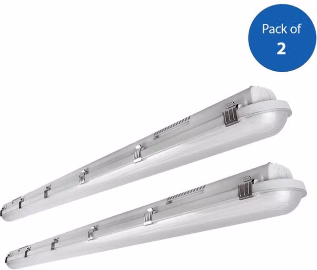 ENER-J Pack of 2 White LED Waterproof IP65 Wall Bar Lights, 40W, Cool White – 1