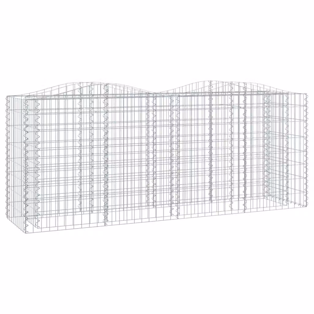Berkfield Home Arched Gabion Raised Bed in Silver Galvanised Steel, W/D/H: 200 x 50 x 100 cm – 2