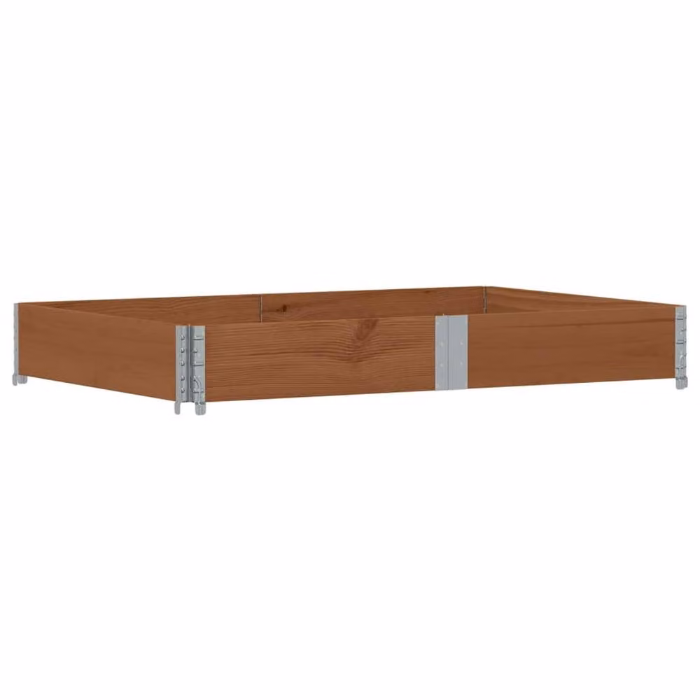 Berkfield Home Garden Brown Wooden Raised Bed Planter made of Wood and Galvanised Steel W/D/H: 150 x 100 x 100 cm – 2