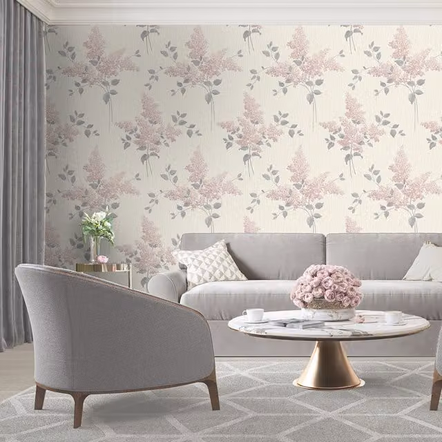Belgravia Decor Tiffany Floral Botanical Textured Wallpaper in White