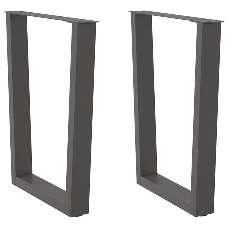 Berkfield Home V-Shape Dining Table Legs, 2 Pieces, Anthracite Grey Steel, W/H: 60 x 72-73.3 cm