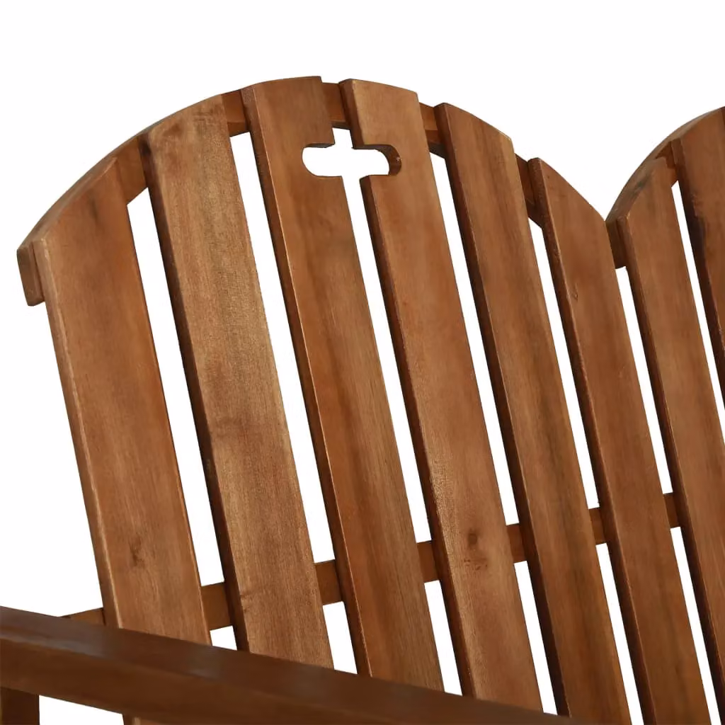 Berkfield Home Solid Acacia Wood Garden Bench in Brown, 110 cm – 4