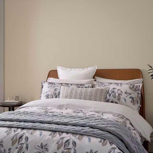 Bedeck of Belfast Albany Reversible Striped Cotton Percale Single Duvet Cover and Pillowcase Set, Grey and Silver