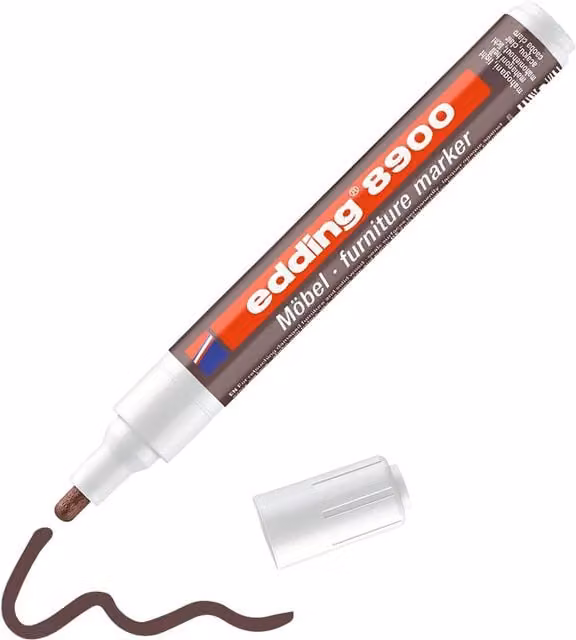 Edding 8900 Permanent Furniture Marker with Bullet Tip in Brown