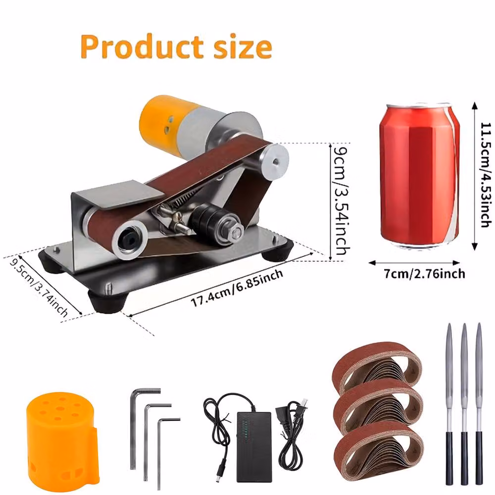 Ventryn Mini Belt Sander in Silver for DIY Woodworking and Crafting – 2