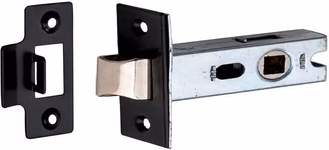 Golden Grace Bolt Through Tubular Latch in Matt Black