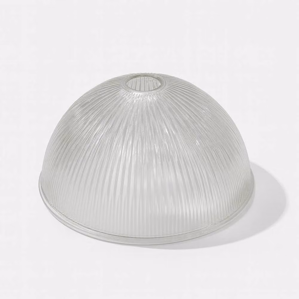 CGC Lighting Tess Clear Glass Ribbed Dome Lampshade – 3