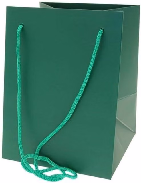 KDMD Dark Green Paper Hand Tie Bags, 10 Pack